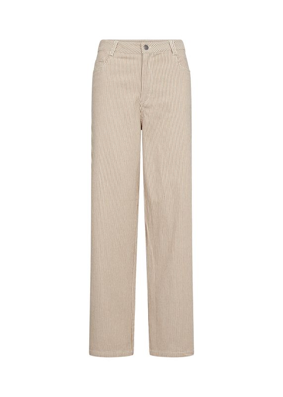 Soya Concept Pantalon rayures sable 40721