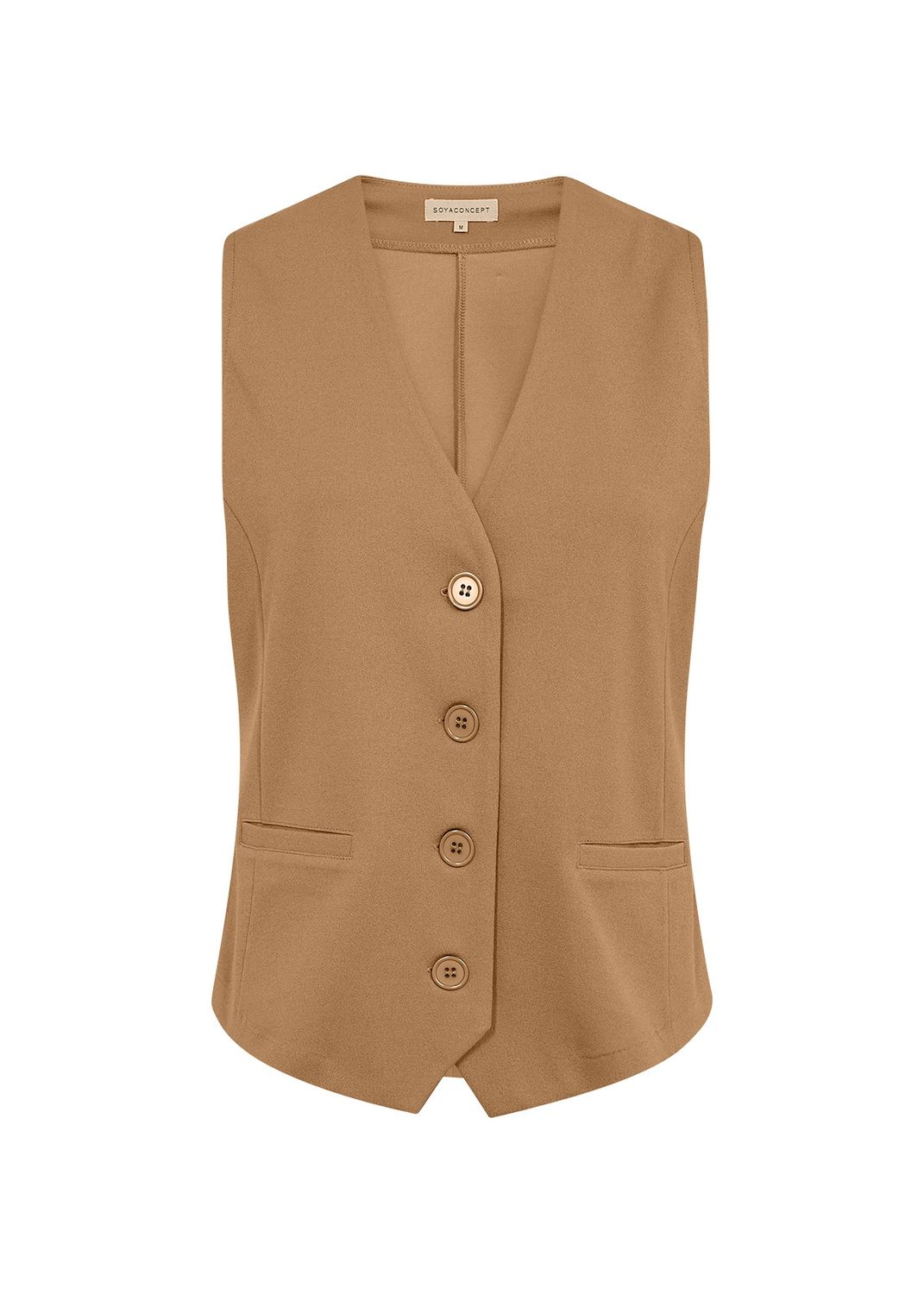Soya Concept Gilet tan boutonné 26643