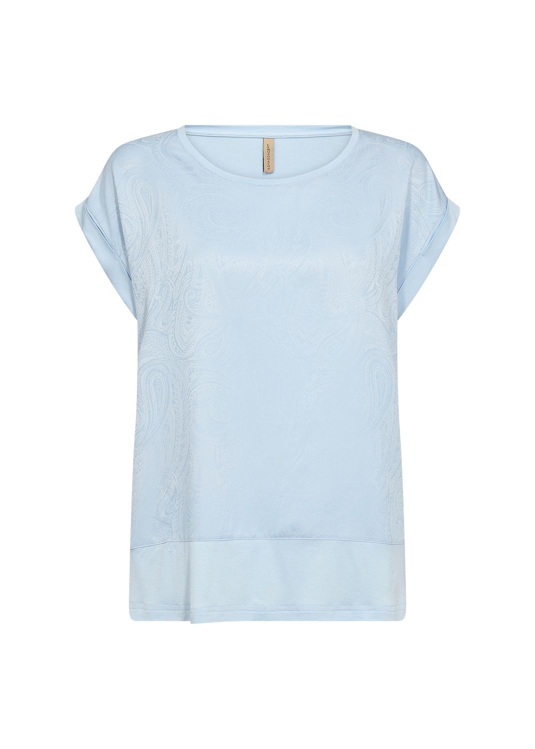 Soya Concept Tshirt bleu ciel motif paisley 26606