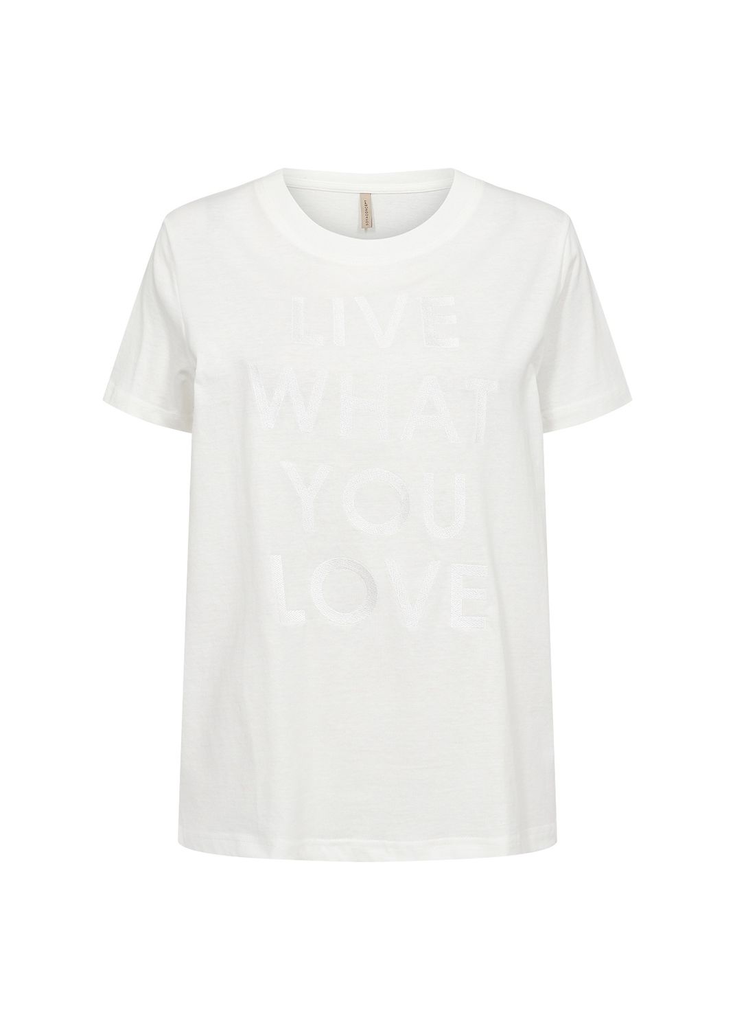 Soya Concept T-Shirt offwhite écriture brodé 26571