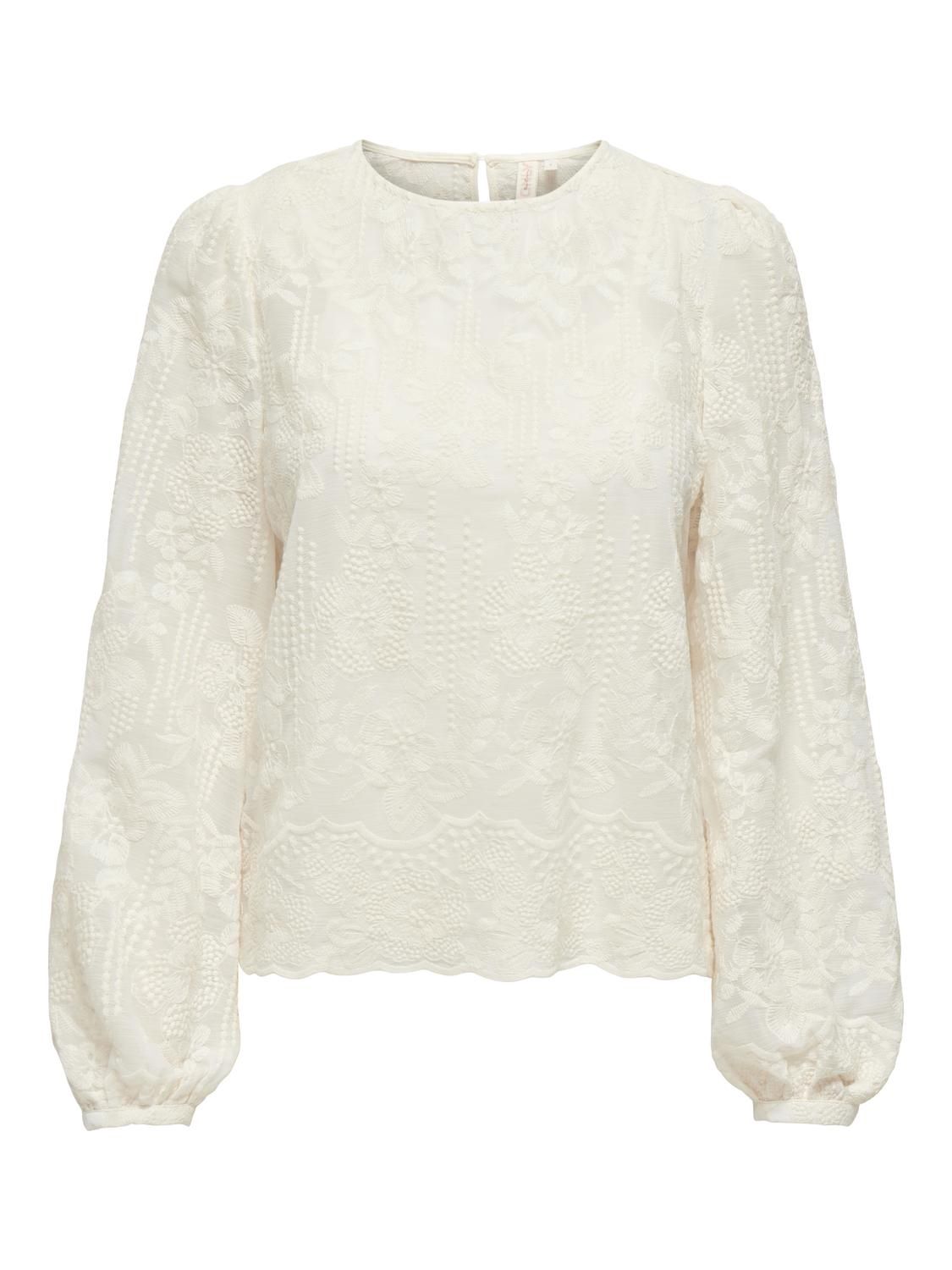 Only Blouse broderie crème 15328878