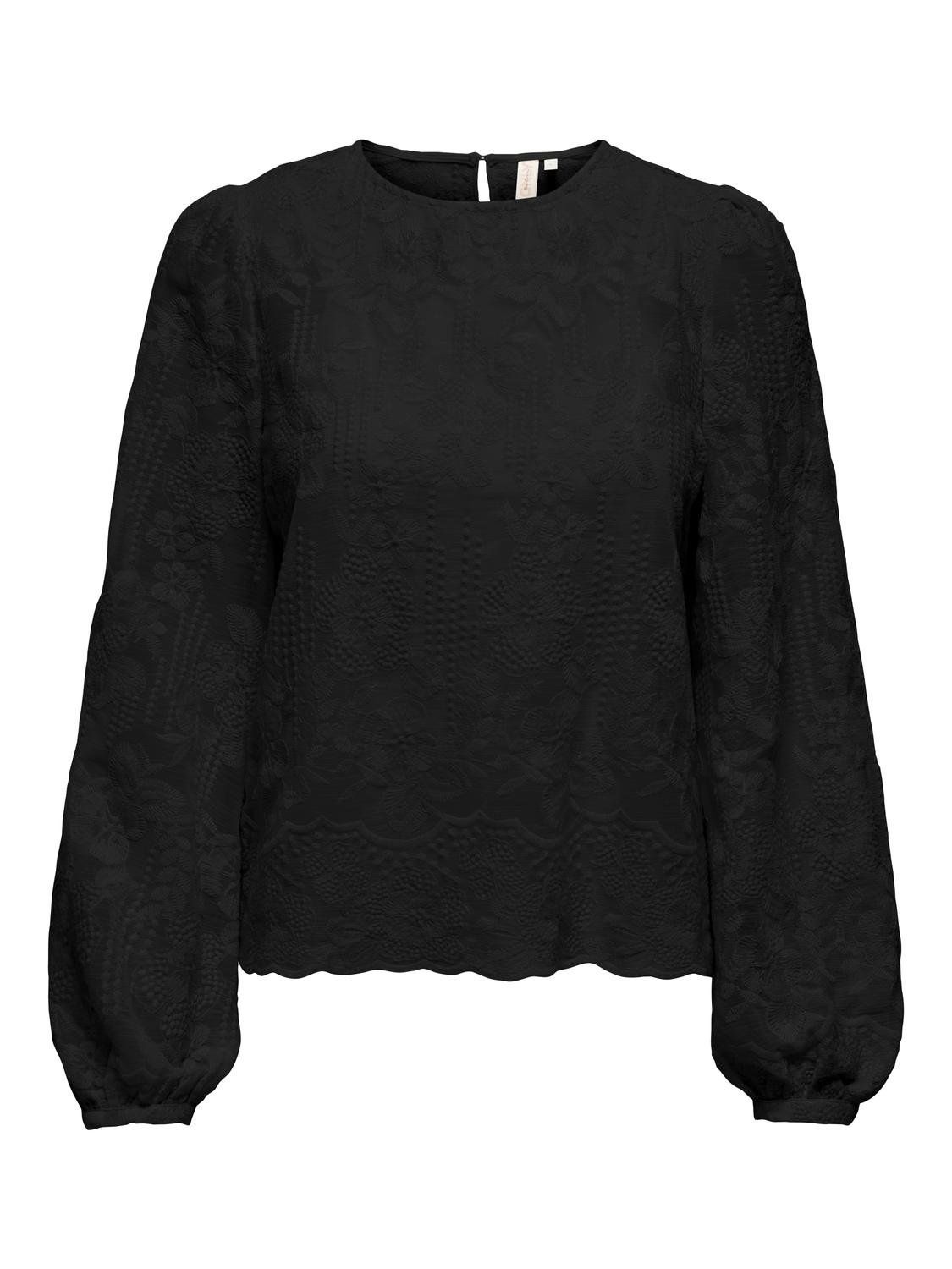 Only Blouse noire broderie 15328878