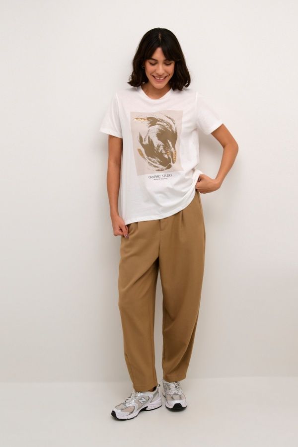 Kaffe T-Shirt offwhite motif sable 10508920