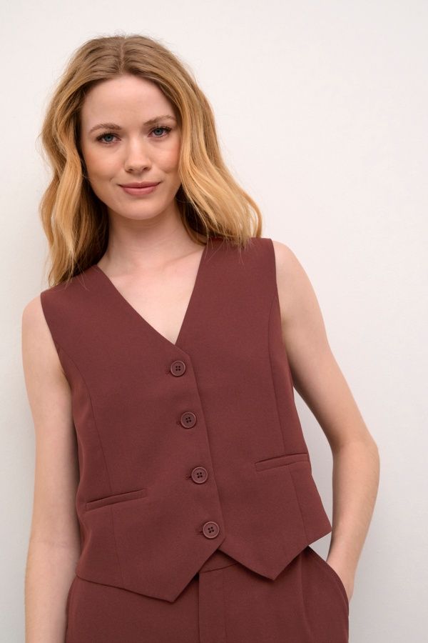 Cream Gilet boutonné Rum Raisin 10612805