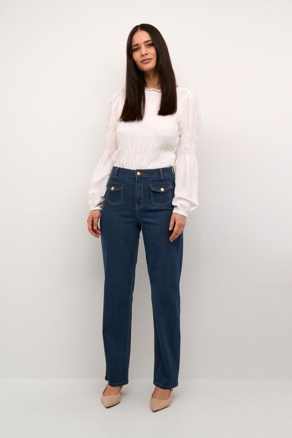 Cream Jeans Audrey Fit jambes droites bleu foncé 10612698
