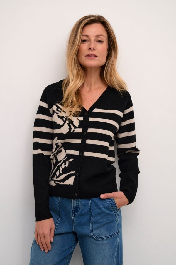 Cream Cardigan tricot noir 10612728