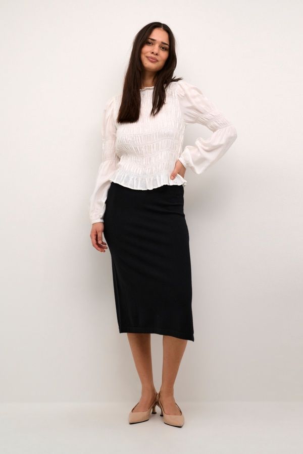 Cream Jupe tricot noire 10612772