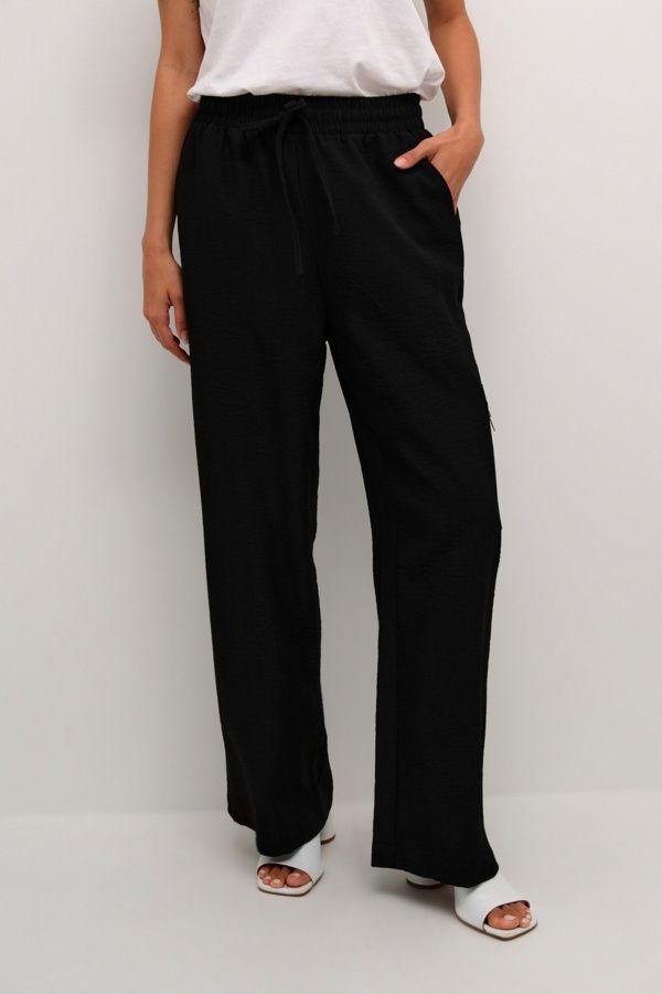 Kaffe Pantalon noir jambes larges 10508792