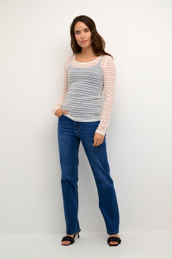 Kaffe Chandail mesh offwhite 10508828