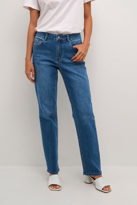 Kaffe Jeans droit bleu moyen 10508384