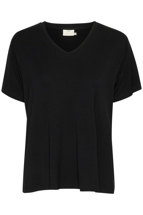 Kaffe T-Shirt V-neck noir 10508581