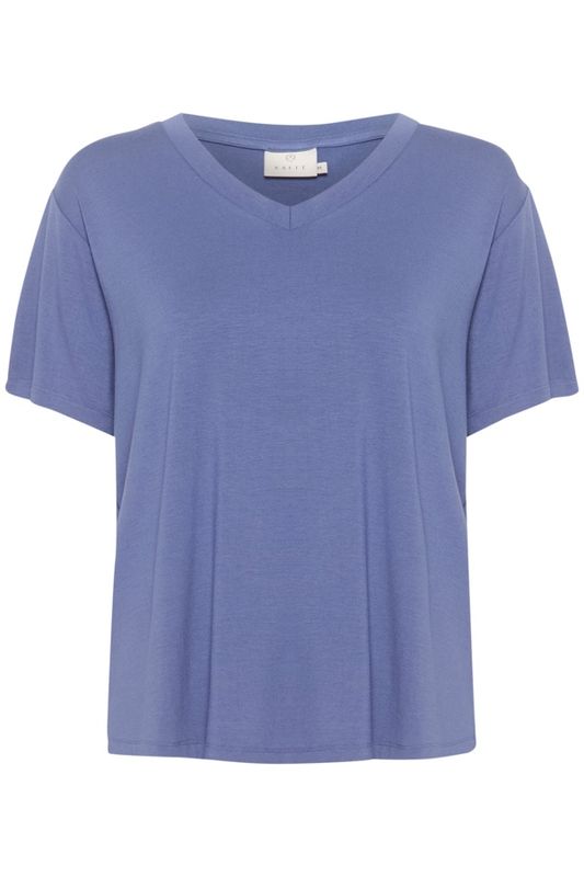 Kaffe T-Shirt V-neck bleu indigo 10508581