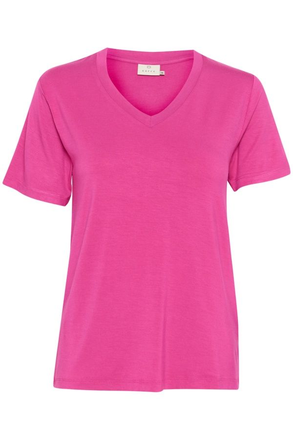 Kaffe T-Shirt V-neck fuchsia 10508581