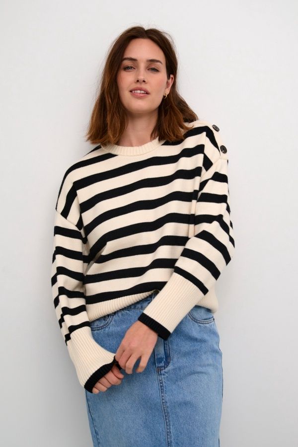 Kaffe Chandail tricot rayures 10508747