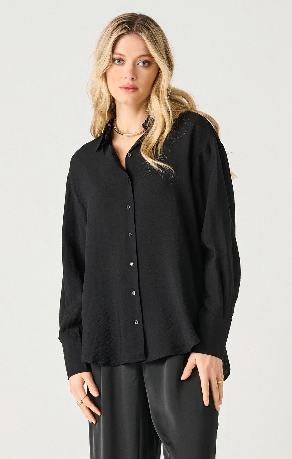 Black Tape Blouse noire satin 2423709