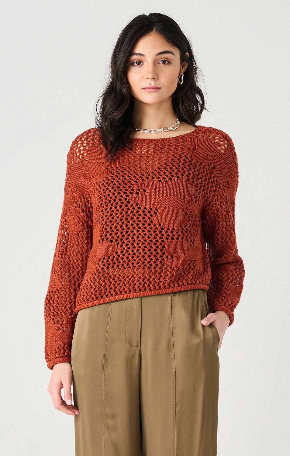 Dex Tricot crochet orange brulé 2427007