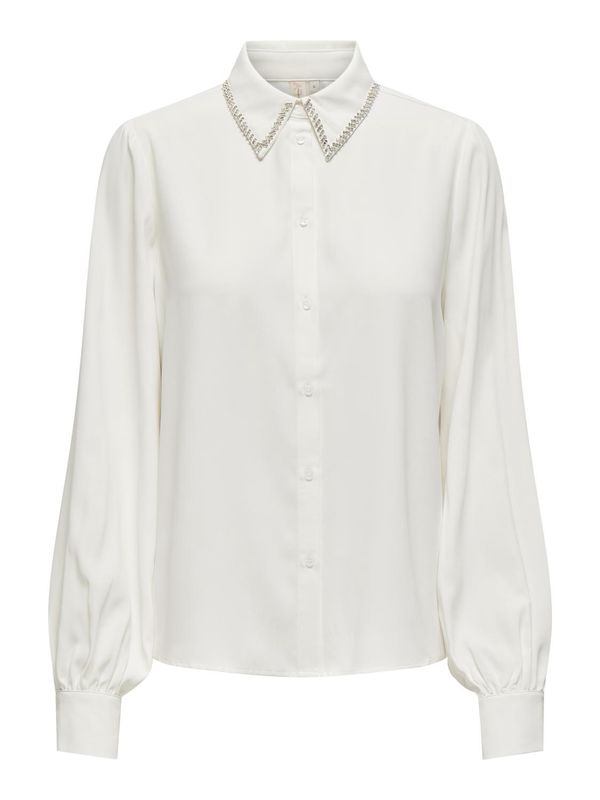 Only Blouse blanche col brillants 15331800
