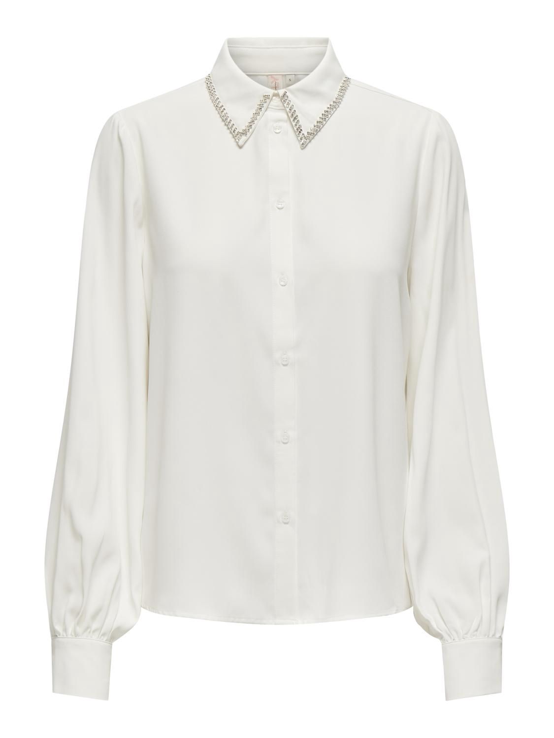 Only Blouse blanche col brillants 15331800