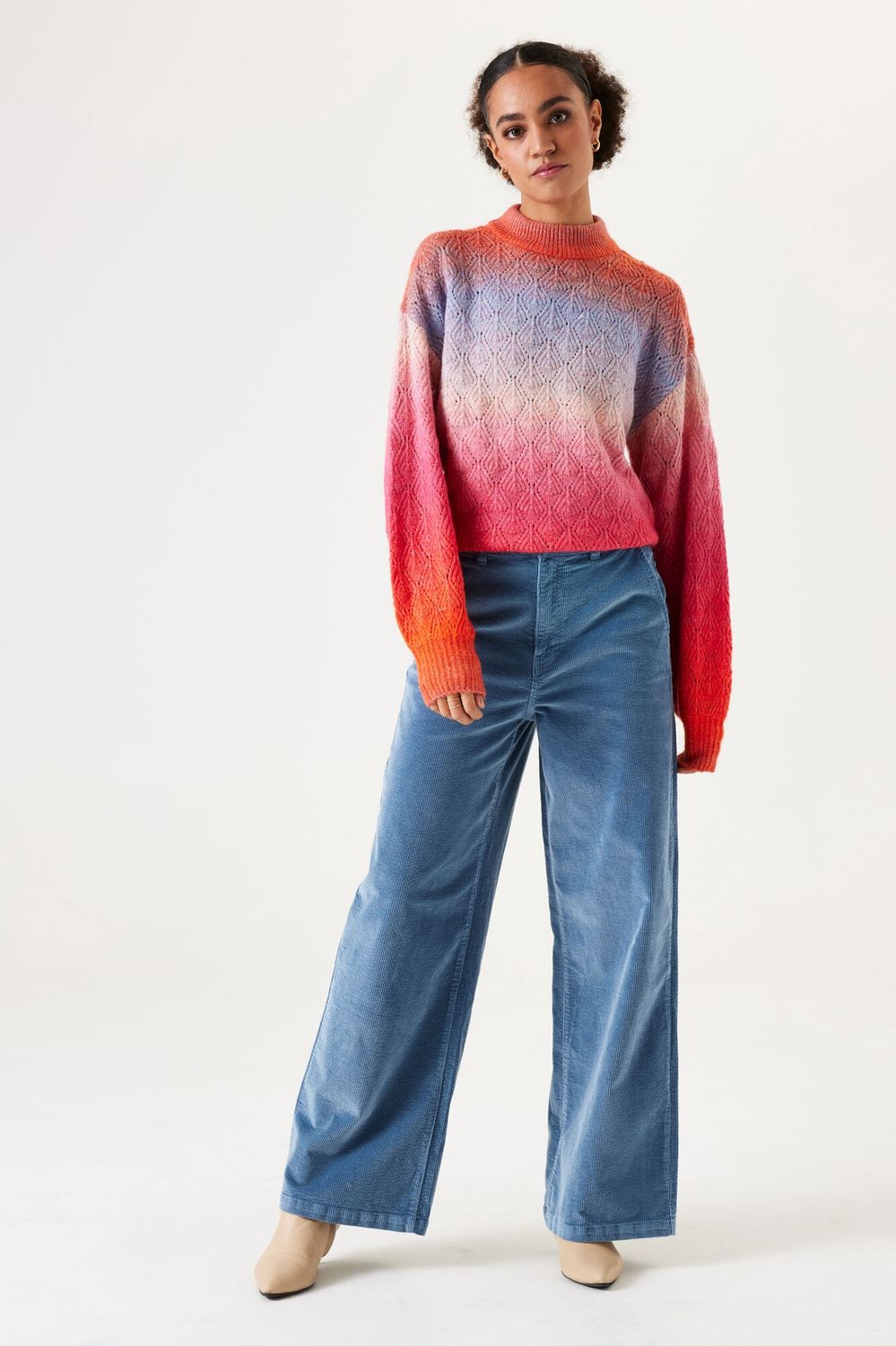 Garcia Pantalon corduroy bleu U40112
