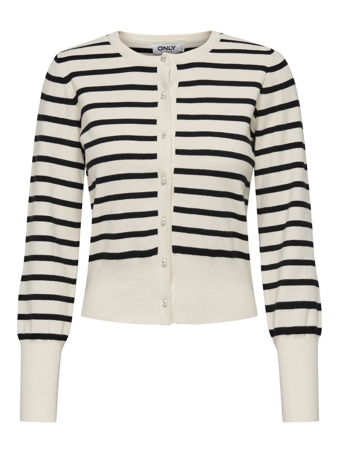 Only Cardigan rayures boutons perle 15331318