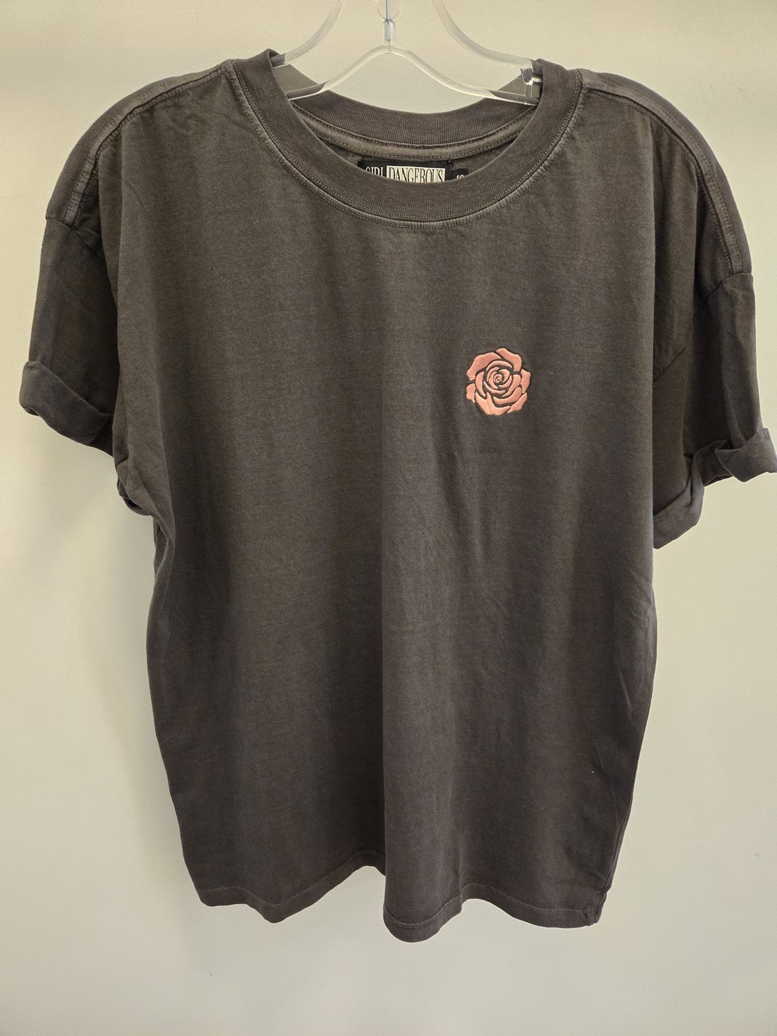 Girl Dangerous t-Shirt vintage detail rose F241-102