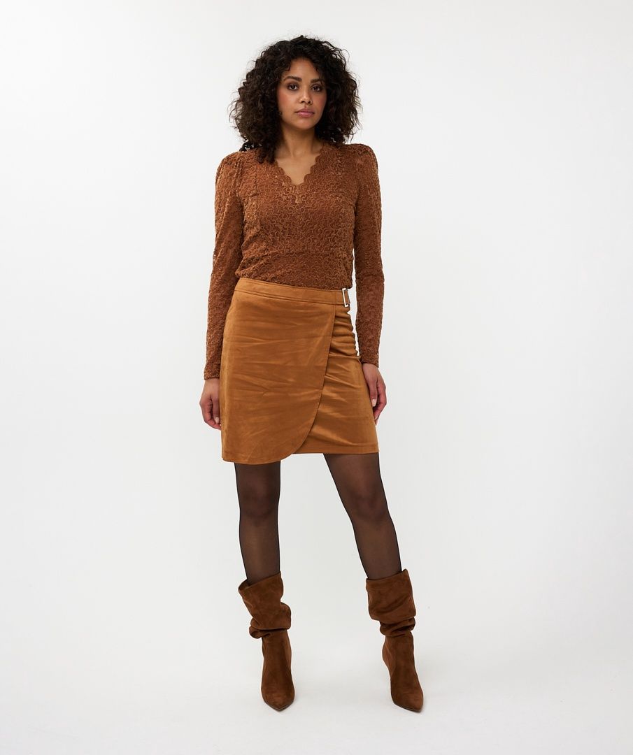 Esqualo Jupe suède camel 2410507