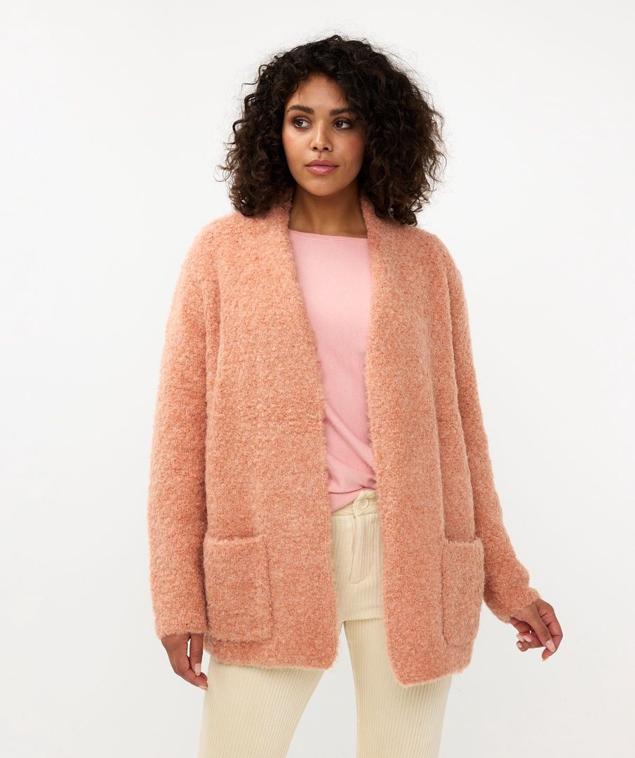 Esqualo Cardigan boucle abricot 2402510