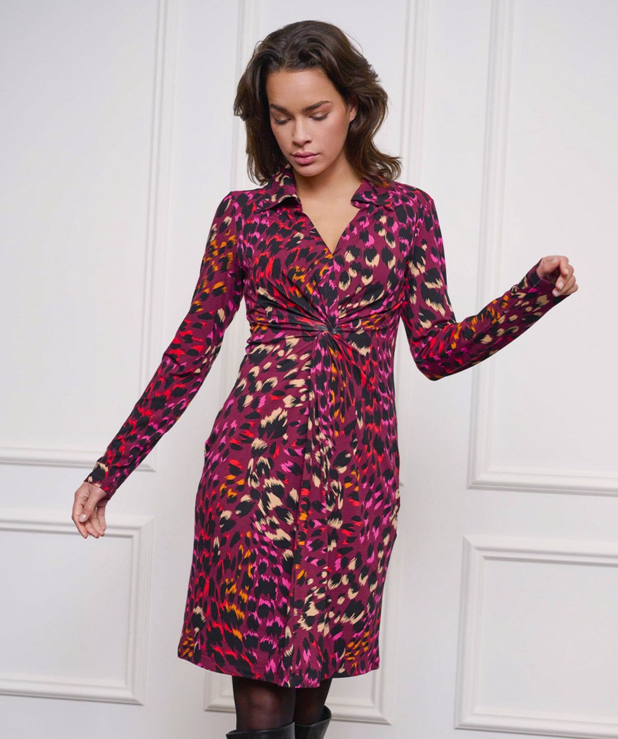 Esqualo Robe bourgogne motif animal 2430507