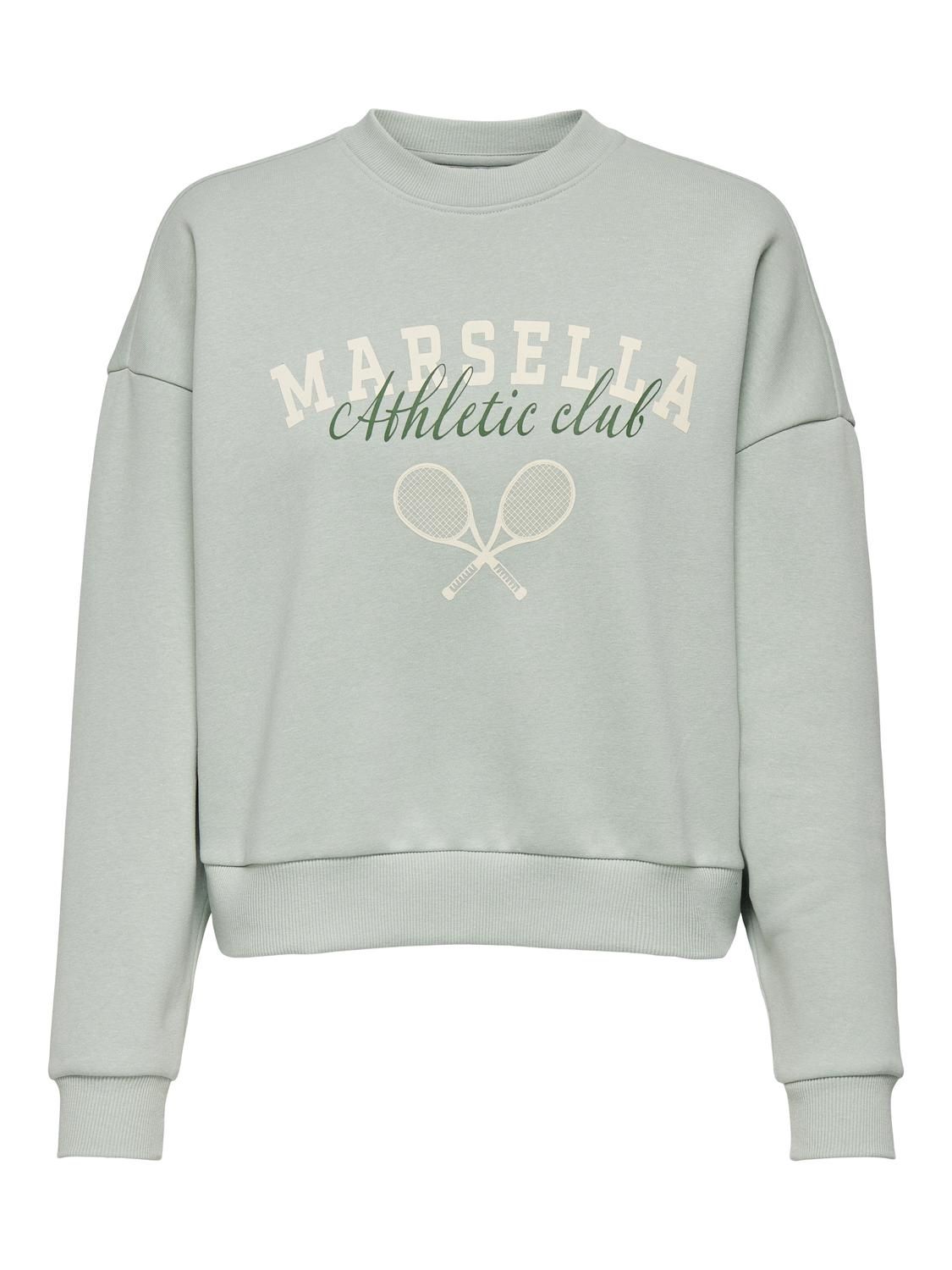 Only Crewneck Tennis Aqua Gray 15335301