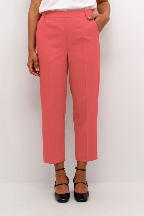 Kaffe Pantalon taille haute Fiery red 10506127