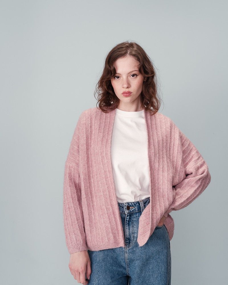 Grace&amp;Mila Cardigan oversize rose mélange 22708