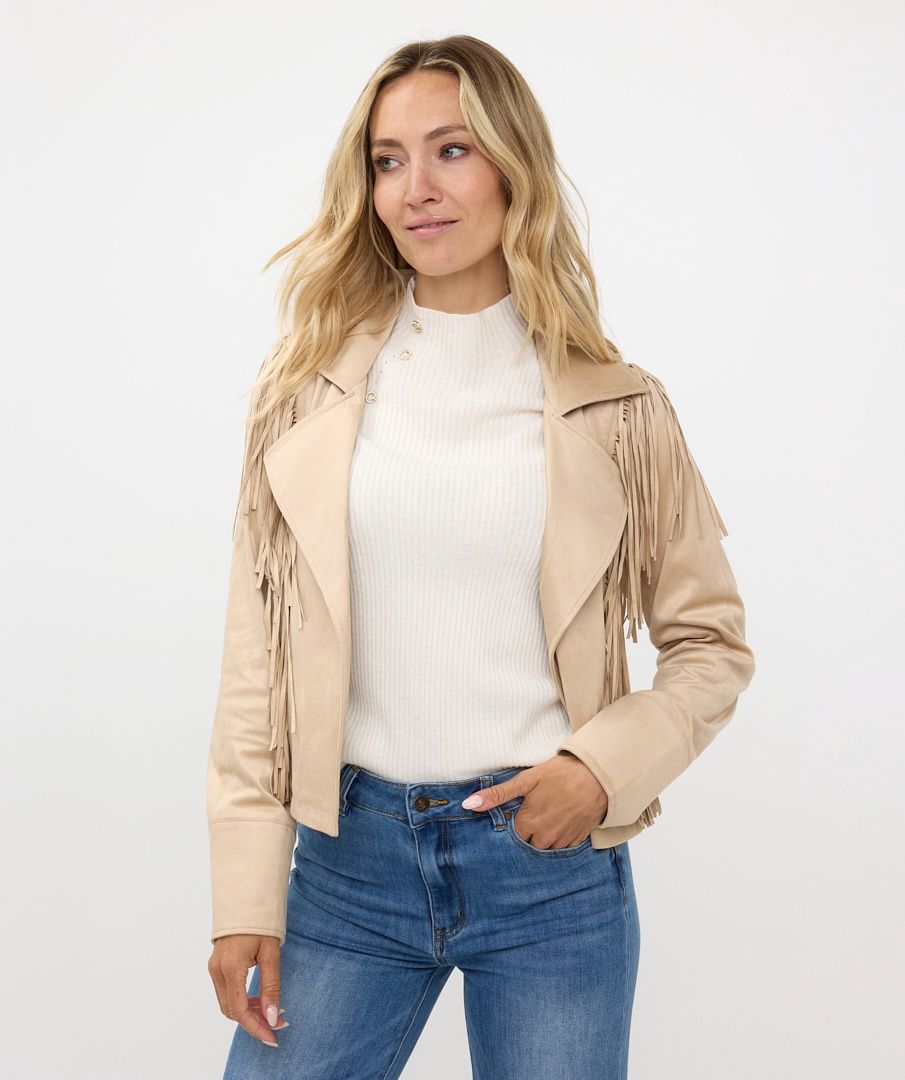 Esqualo Veste beige a franges 2410500