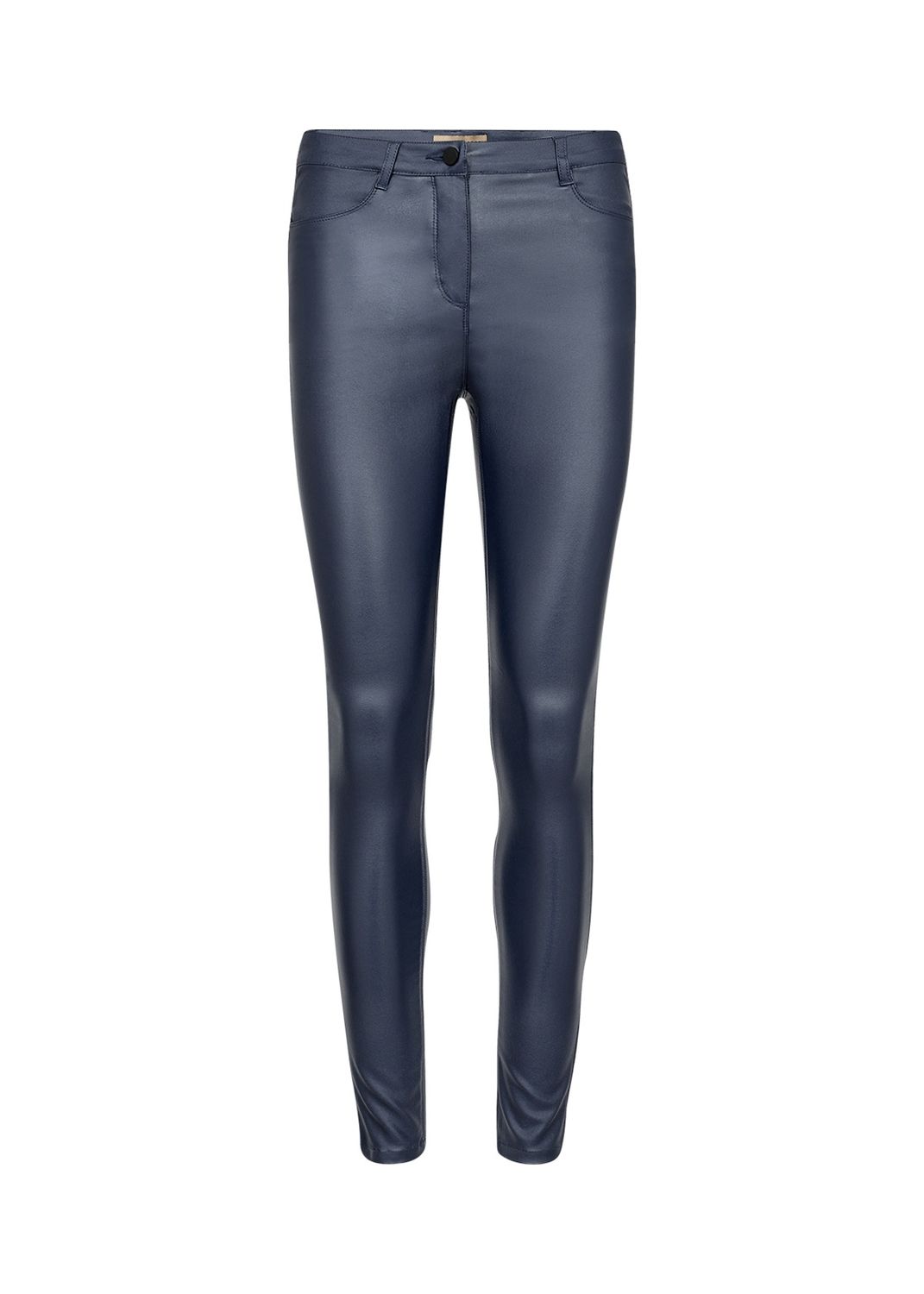 Soya Concept Pantalon enduit bleu iris avec poches 19208