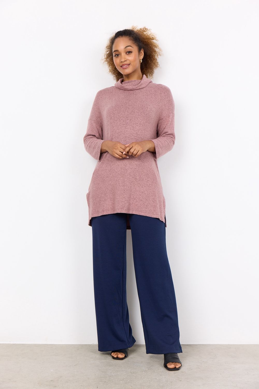 Soya Concept Chandail tunique rose mélange 25387