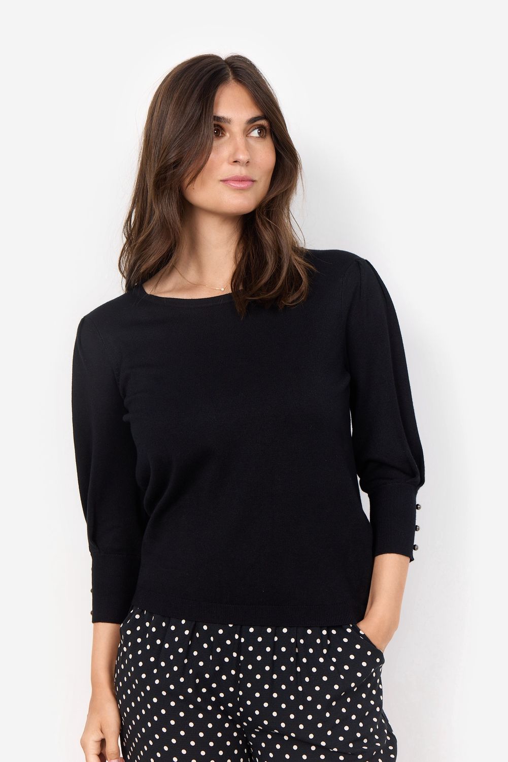 Soya Concept Chandail tricot noir 33525
