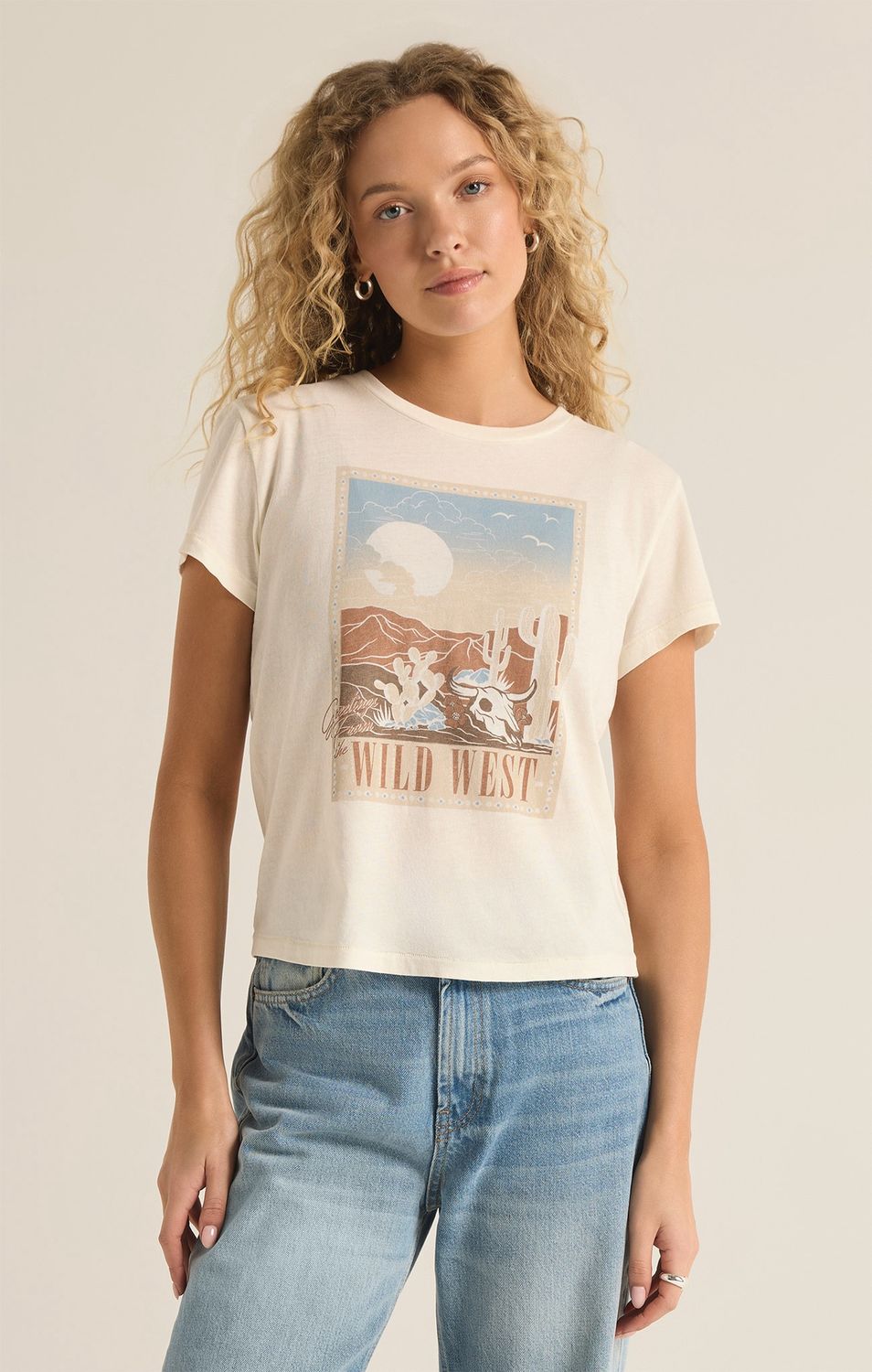 ZSupply T-Shirt offwhite graphique Wild West GT243317