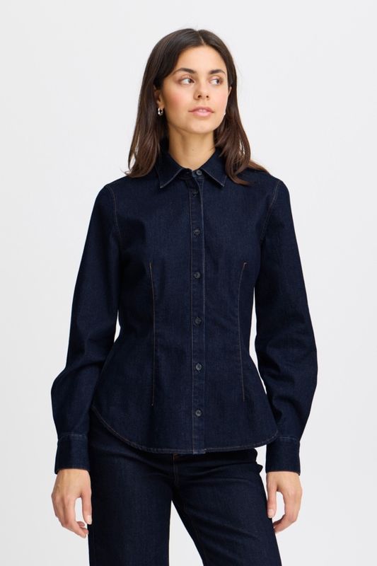 Fransa Chemisier denim bleu foncé 20614957