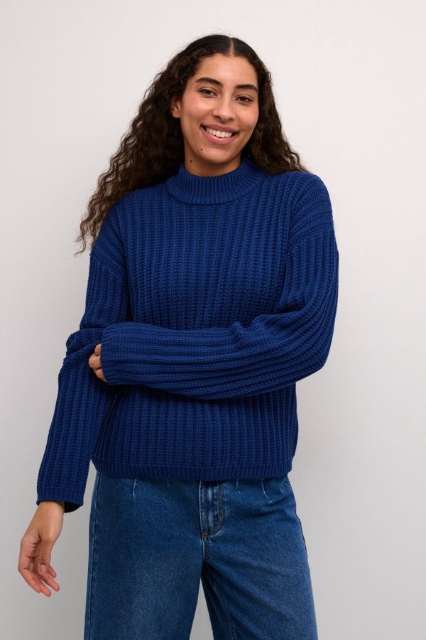 Kaffe Pull tricot beacon blue 10509097