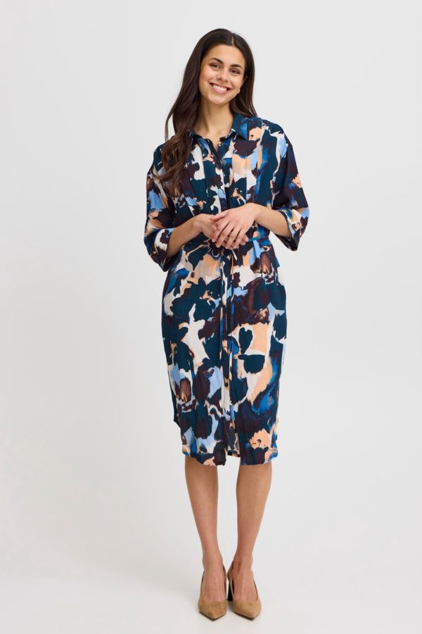 Fransa Robe marine motif abstrait 20613529