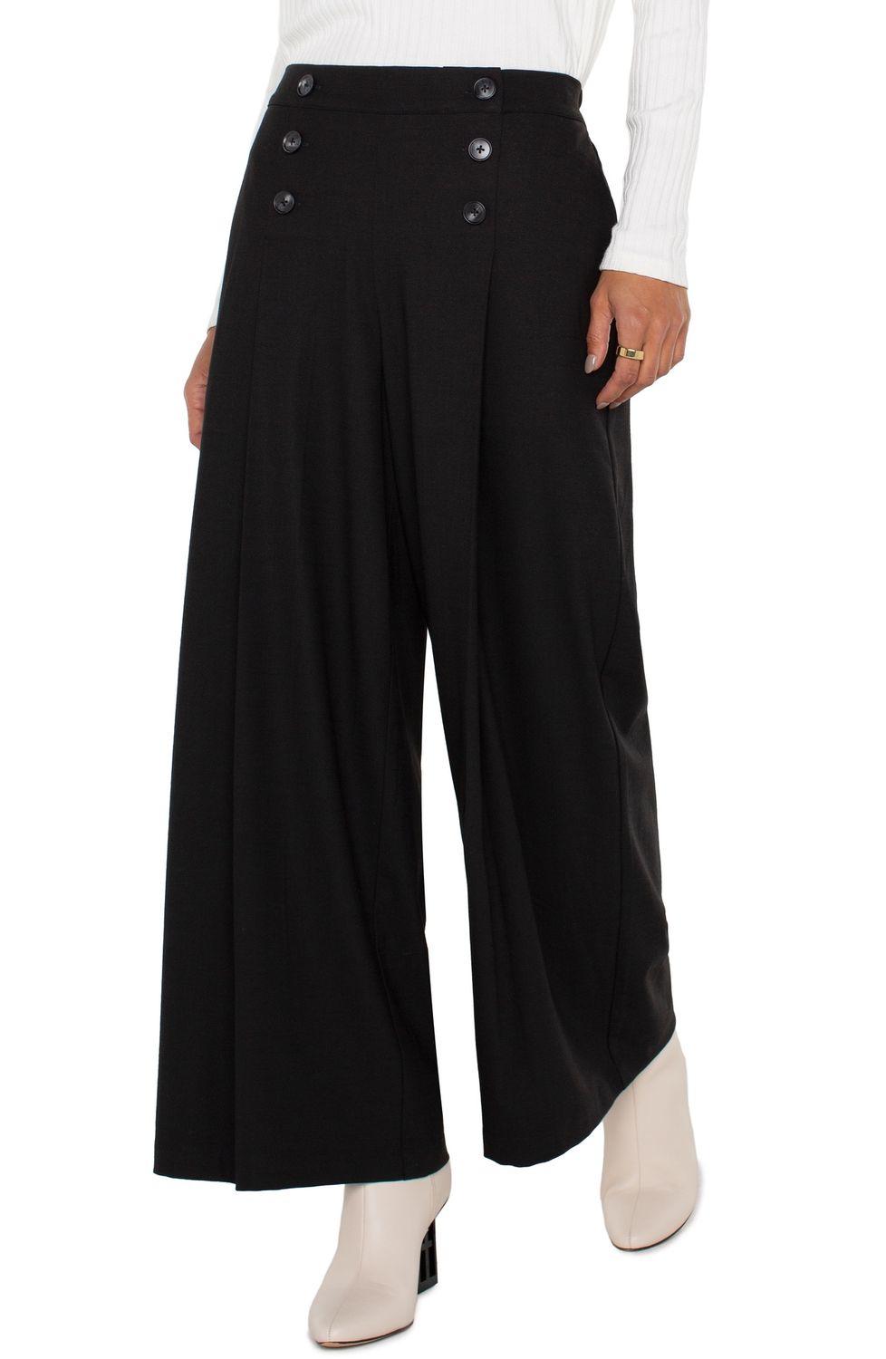 Liverpool Pantalon noir Sailor Wide LM4671TS29