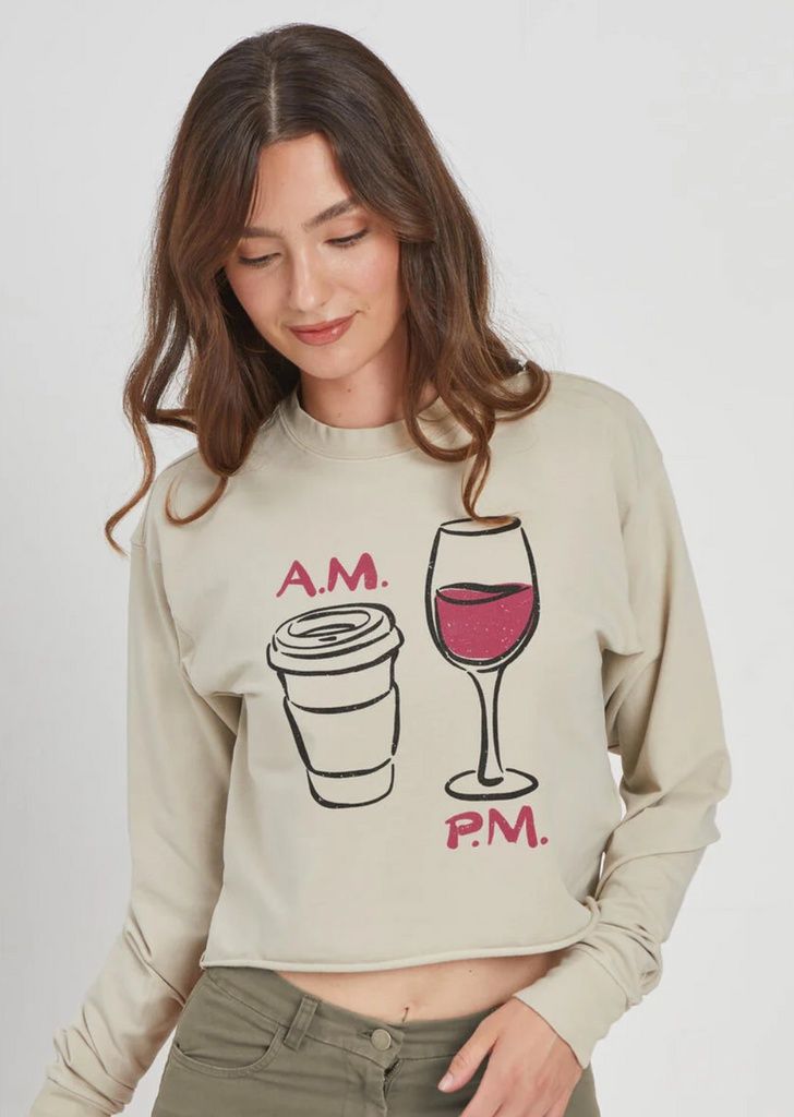 Girl Dangerous Chandail crewneck crop Am Pm F242-115