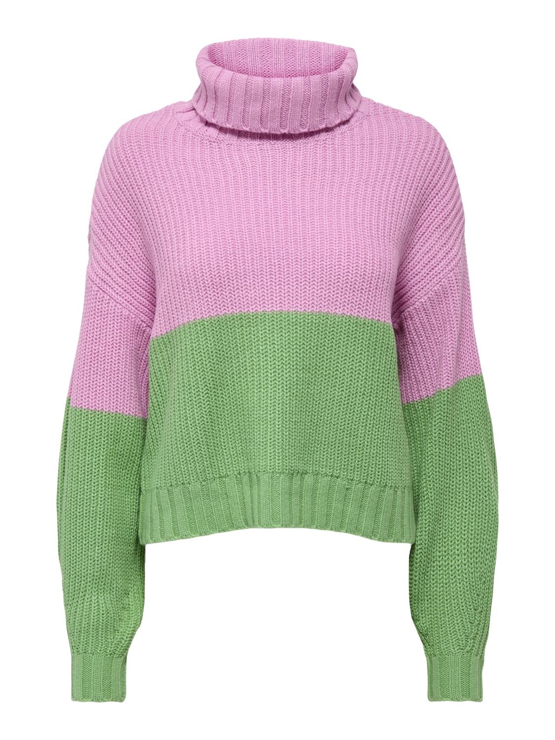 Only Pull 2 couleurs rose/vert 15324637