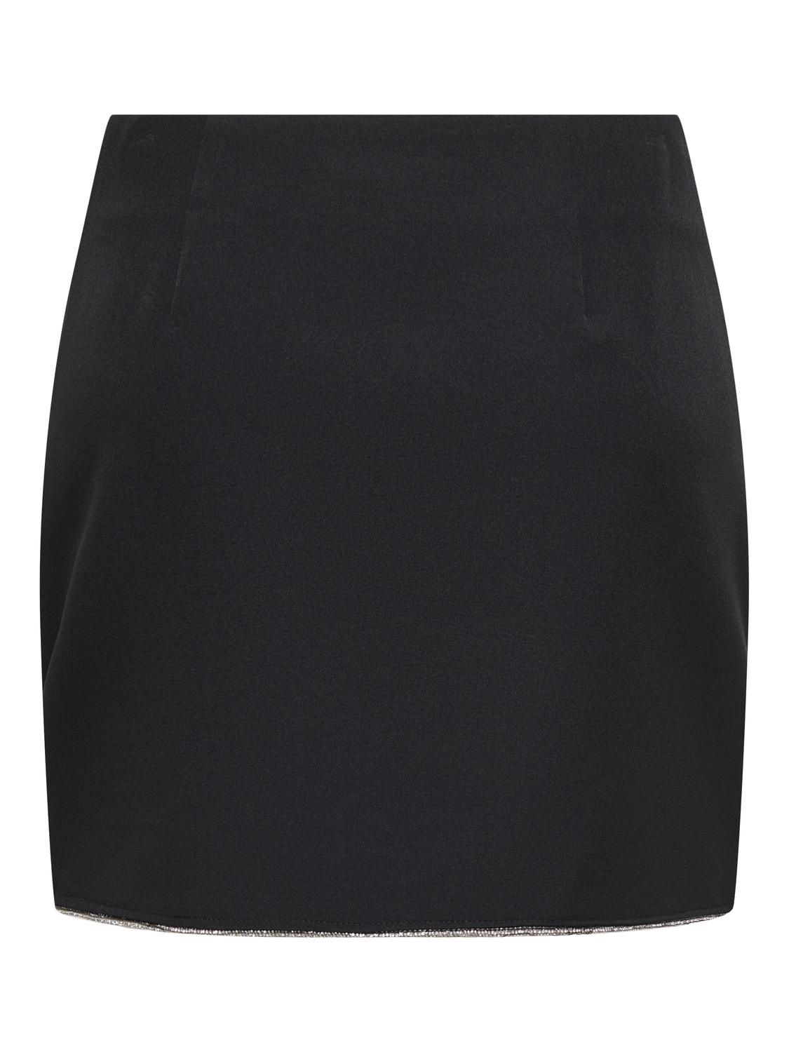 Only Jupe courte noire avec bordure argent 15334148