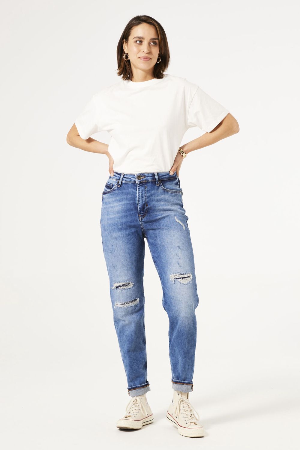 Garcia Jeans Isabella Mom fit bleu moyen 286-30