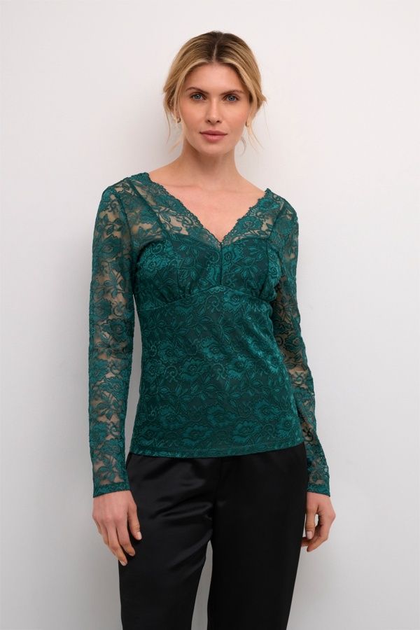 Cream Chandail dentelle vert 10612067