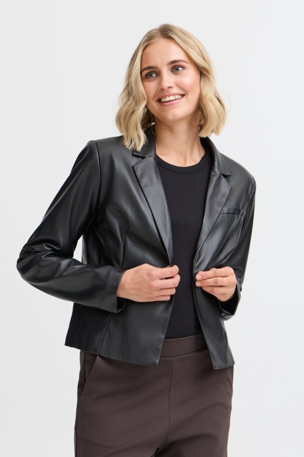 Fransa Veston cuir vegan noir 20614886