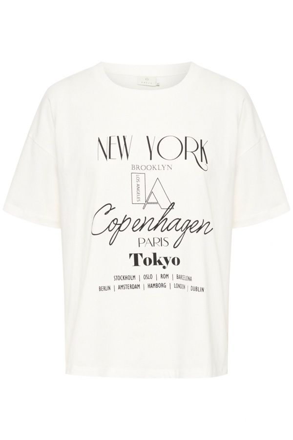 Kaffe T-Shirt col rond offwhite NewYork 10509174