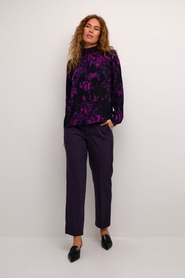 Kaffe Pantalon trousers taille haute purple dawn 10507770