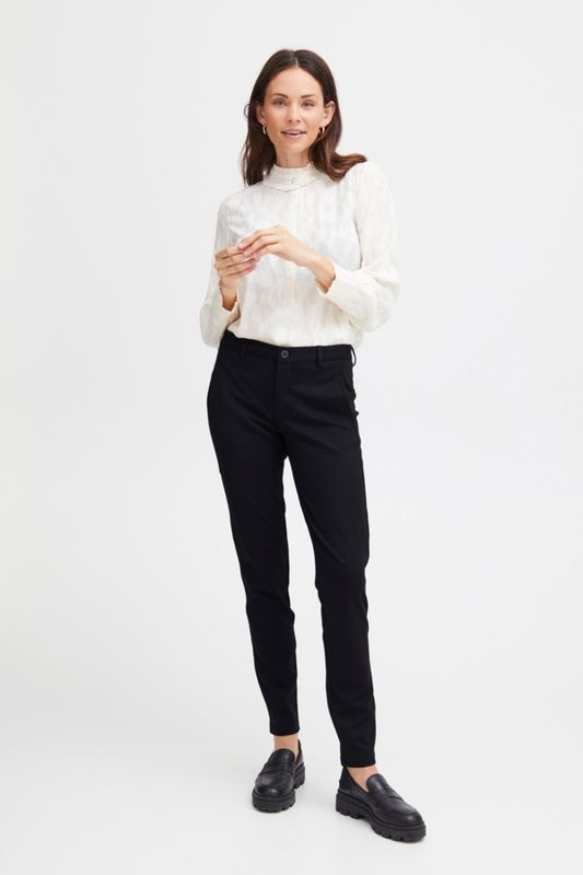 Fransa Pantalon noir souple et confortable 20610830