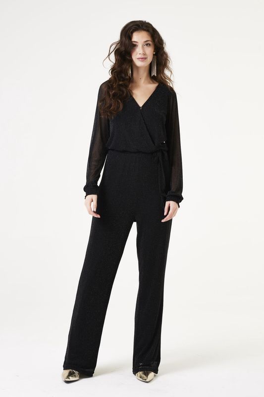 Garcia Jumpsuit noir brillant W40115